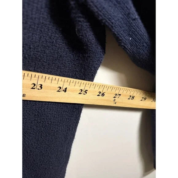 Polo Ralph Lauren Mens XL Quarter Zip Sweater Navy Blue Red Pony Logo Cotton - Picture 7 of 8